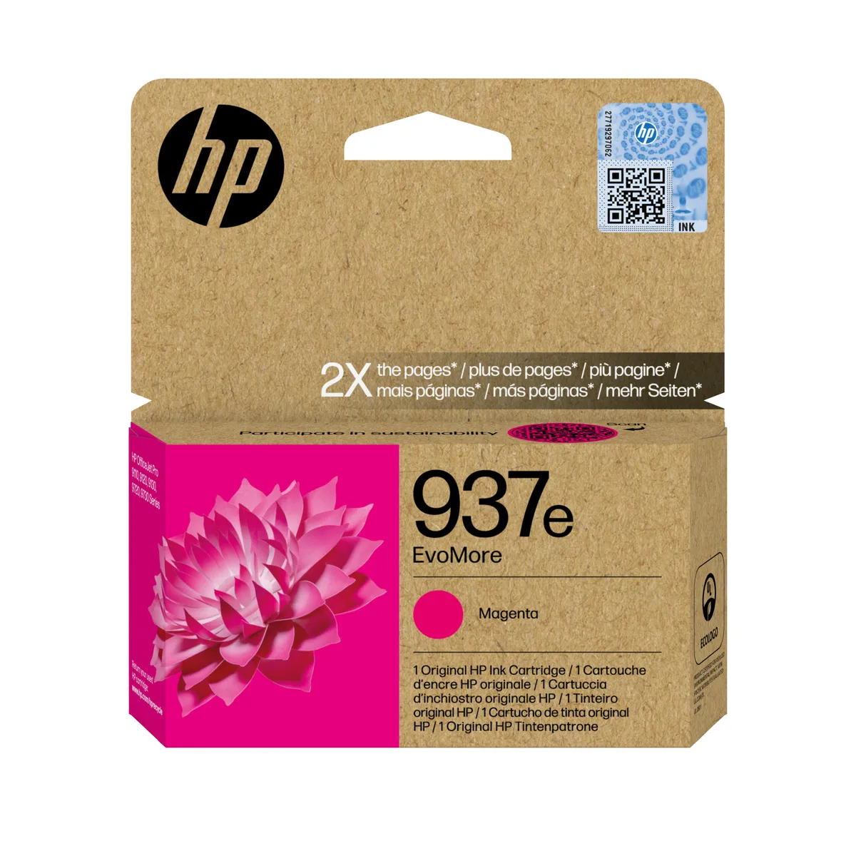 Cartus cerneala original HP 937e magenta pentru OfficeJet PRO