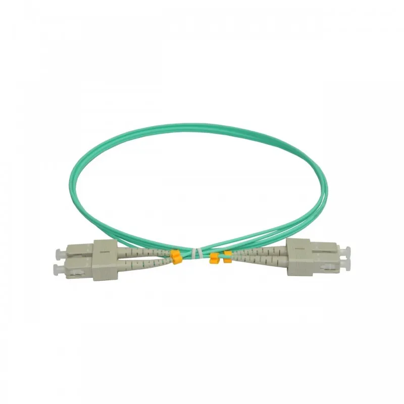 Patchcord fibră optică SC/PC OM3 duplex 1 metru cu manta LSZH