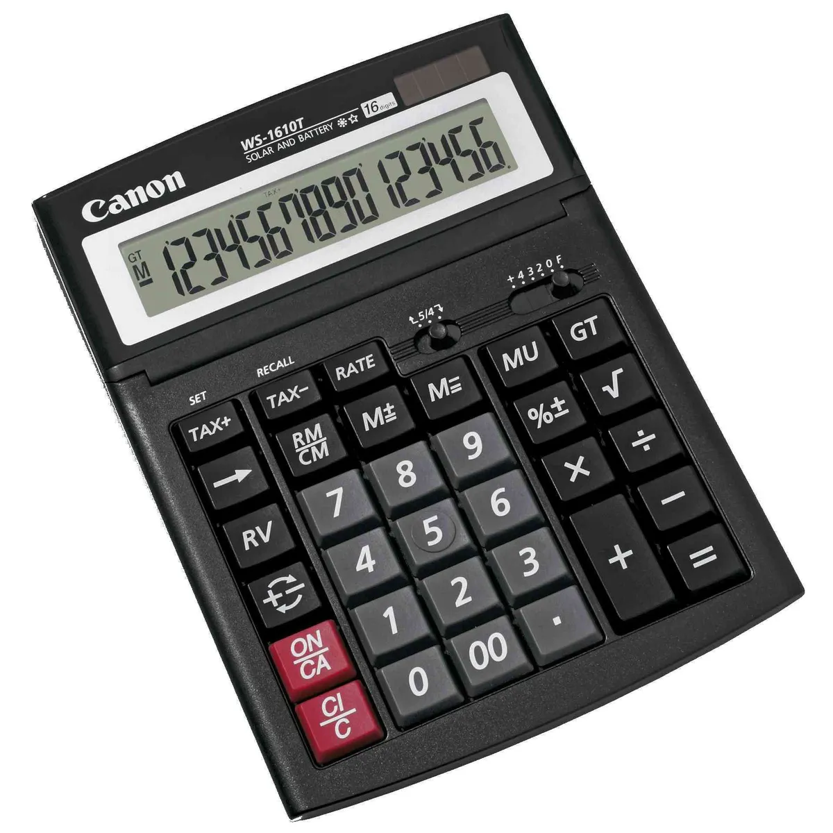 Calculator de birou Canon WS1610T negru cu ecran de 16 cifre