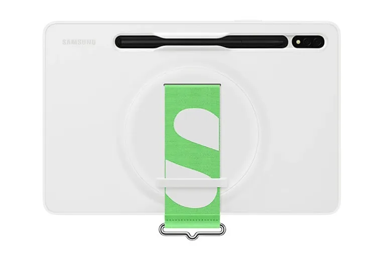 Husă Samsung Galaxy Tab S8 Tab S7 cu curea alb protecție