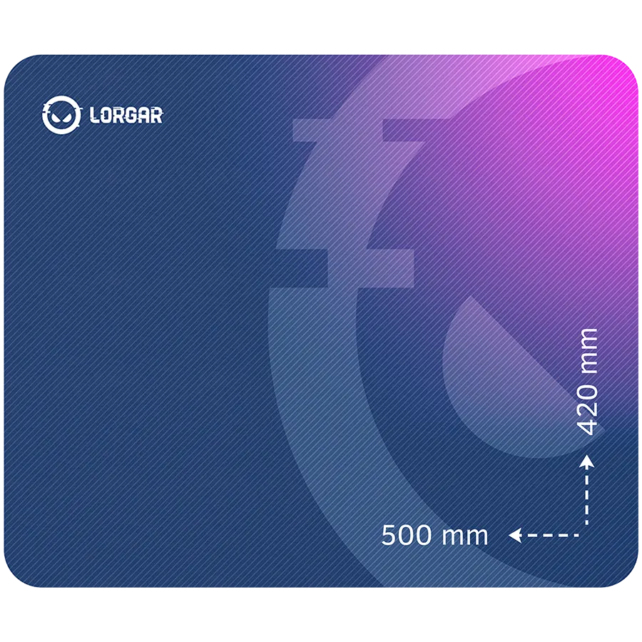 Mousepad gaming Lorgar Main 135 cu suprafață rapid și bază anti-alunecare