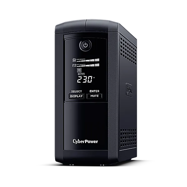 UPS CyberPower VP1000EILCD negru cu ecran LCD și 6 prize IEC