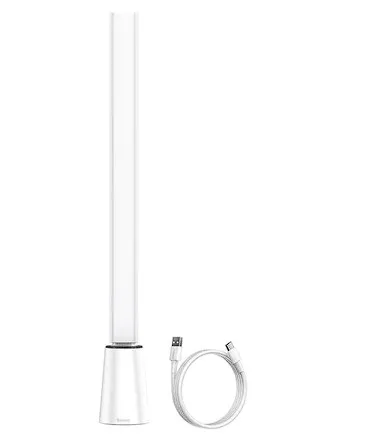 Lampă de birou LED Baseus Smart Eye alb cu bază metalică