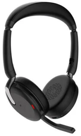 Căști Jabra Evolve2 65 Flex negre cu microfon dual pentru apeluri profesionale