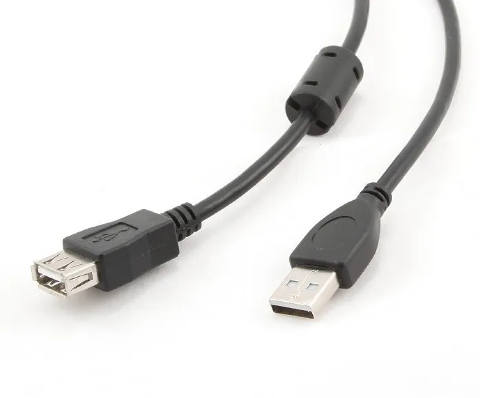 Cablu USB prelungitor SPACER 1.8m negru cu conectori USB 2.0