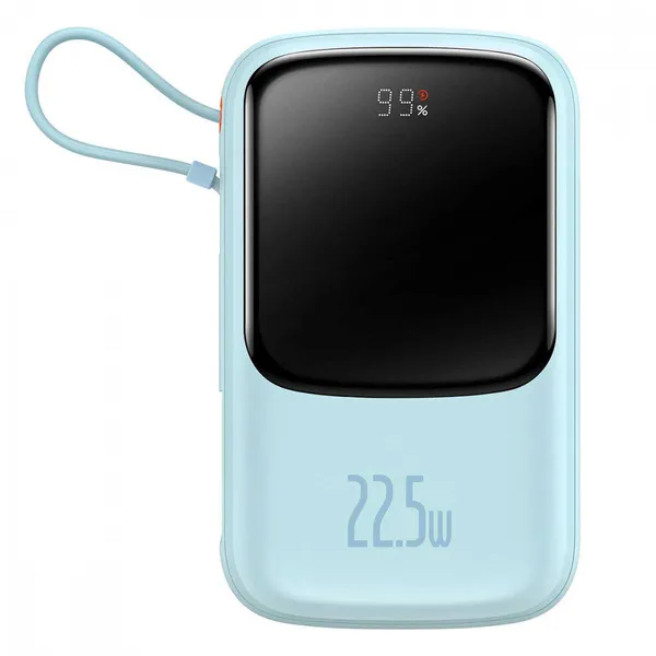 Baterie externă Baseus Qpow2 albastră 20000mAh cu afișaj digital