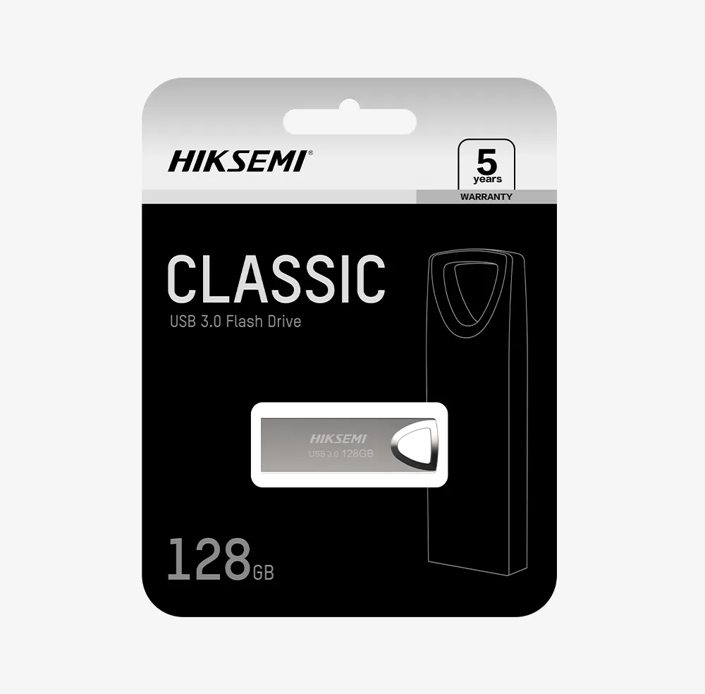 Stick USB Hiksemi 128GB carcasă metalică argintie