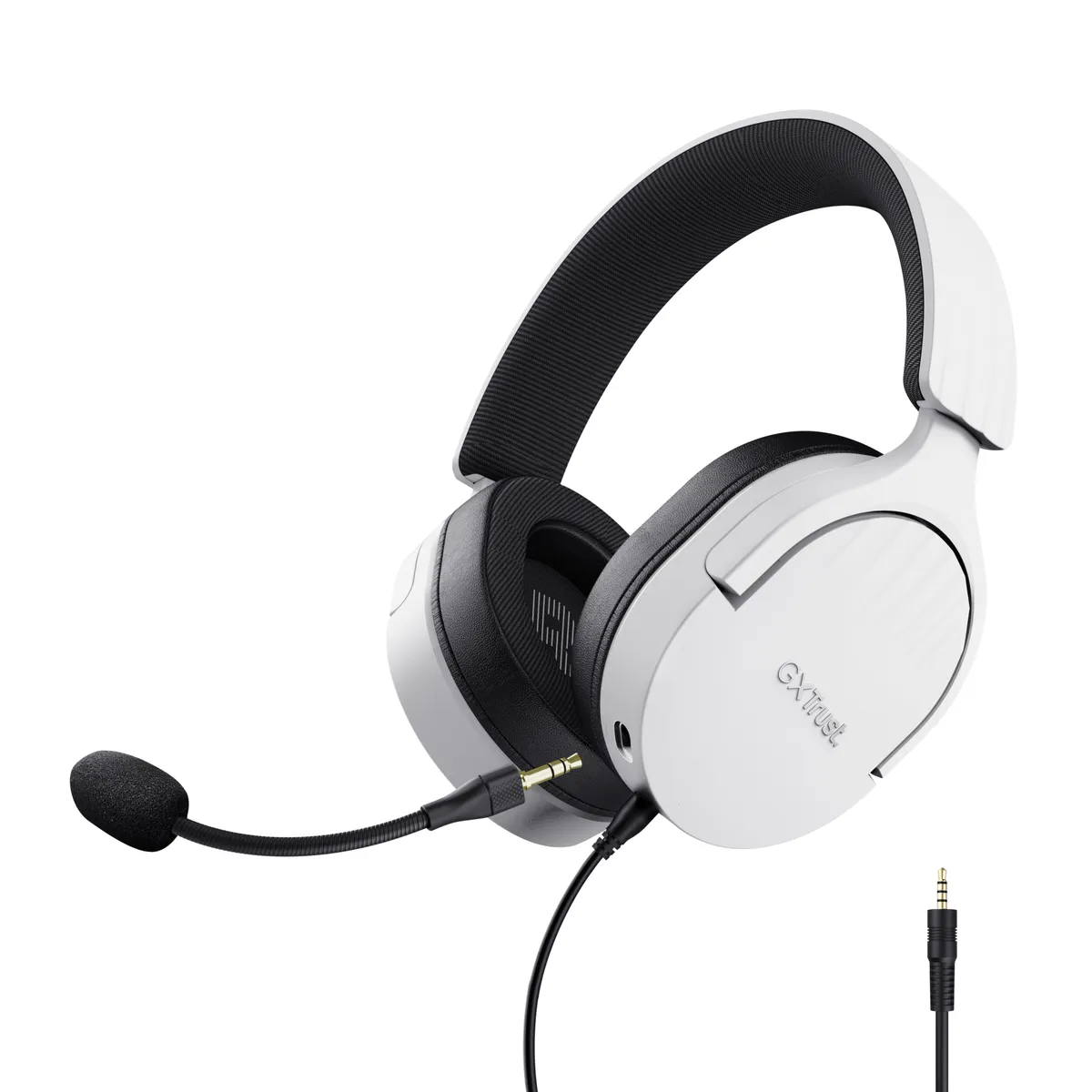Cască gaming Trust GXT 489 Fayzo White cu difuzoare mari