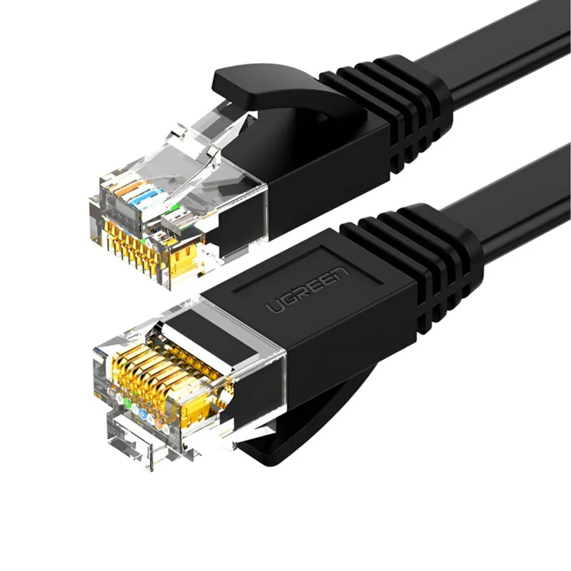 Cablu Patch Cord UTP Cat6 Ugreen 1.5m negru cu conectori RJ45