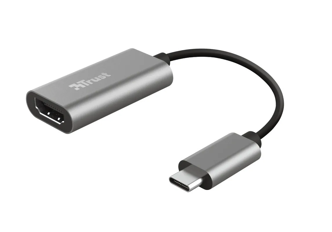 Adaptor USB-C HDMI Trust Dalyx negru pentru ecrane și monitoare