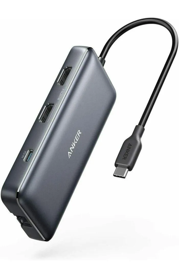 Stație de andocare Anker 8 în 1 cu porturi HDMI, USB și Ethernet