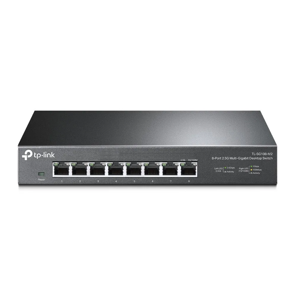 Switch TP-Link 8 porturi 2.5 Gigabit cu carcasă metalică argintie