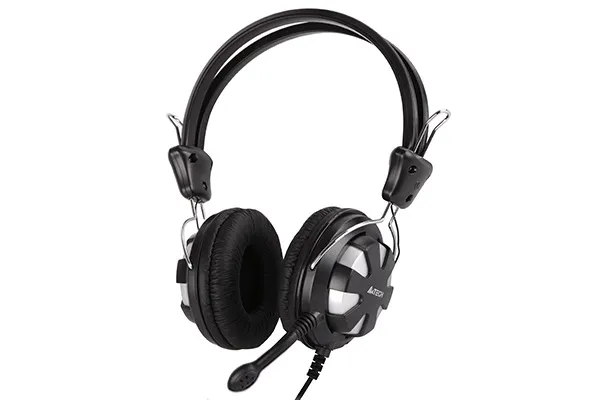 Căști A4Tech ComfortFit negru argintiu cu microfon pe brat și jack 3.5mm