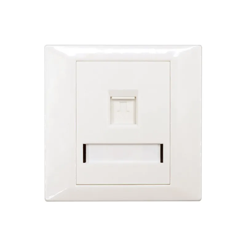 Faceplate Keystone RJ45 86x86 EMTEX cu 1 port pentru rețea