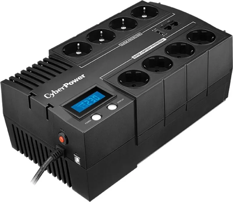 UPS Cyber Power BR700ELCD 700VA cu ecran LCD și 8 prize Schuko