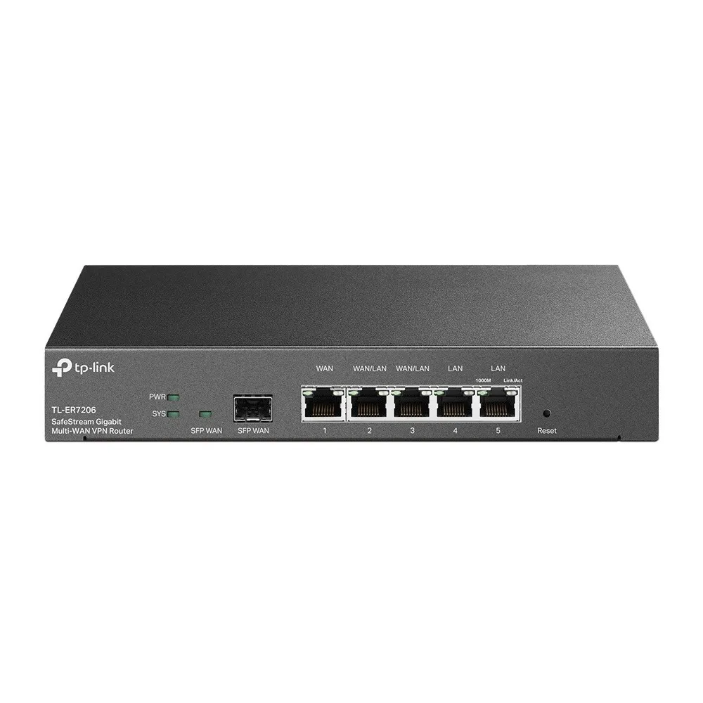 Router TP-Link ER7206 negru cu 5 porturi Gigabit și port SFP