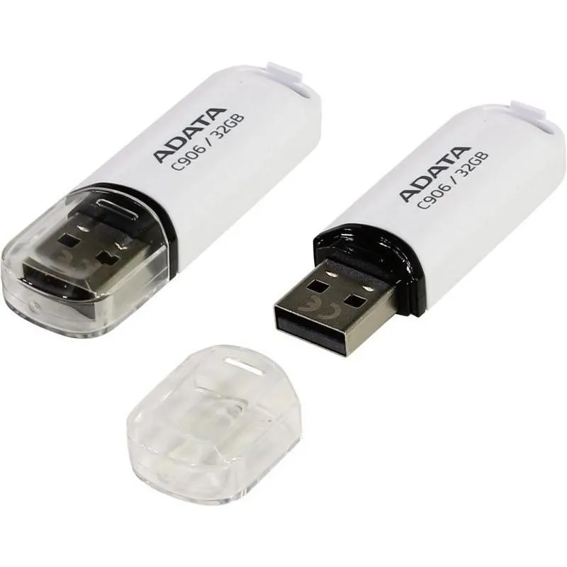 Stick USB 2.0 Adata 32GB alb - dispozitiv de stocare portabil