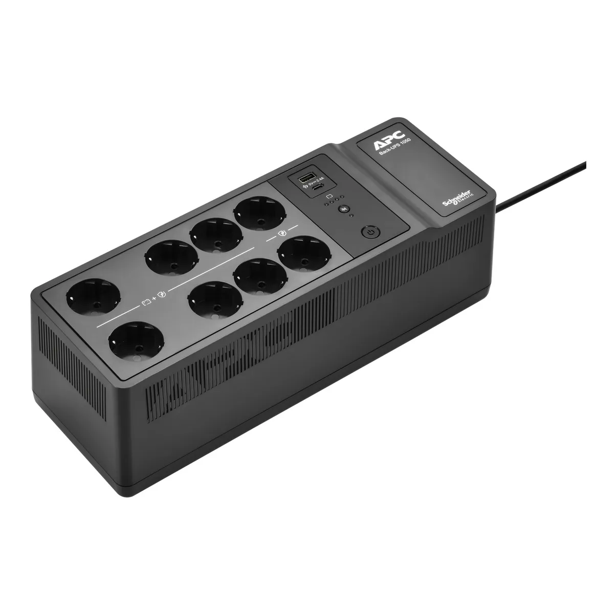 UPS APC Back-UPS 1050VA cu 8 prize Schuko negru