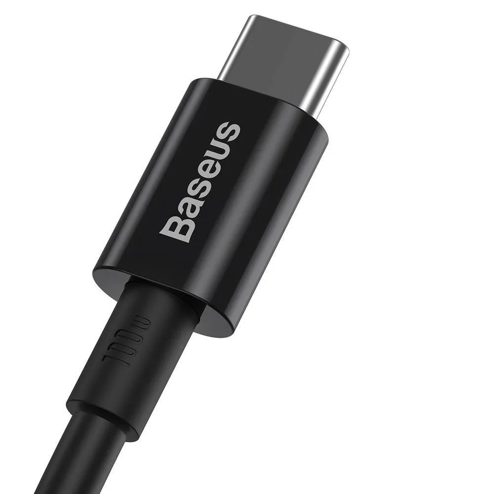 Cablu USB-C Baseus Superior negru, 1 metru, pentru încărcare 100W