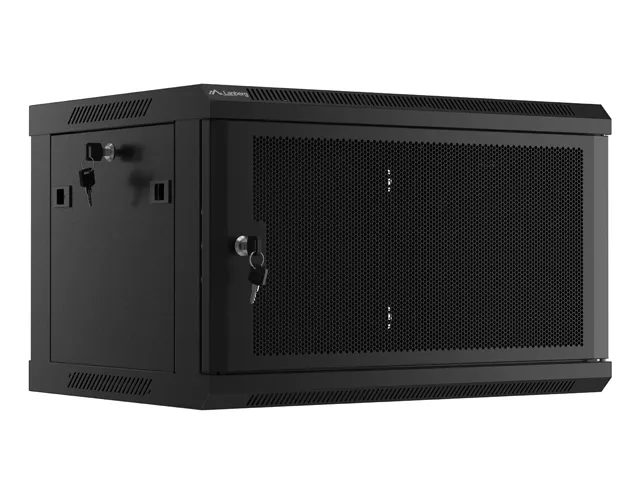 Dulap rack de perete 19 inch 6U negru Lanberg pentru rețea