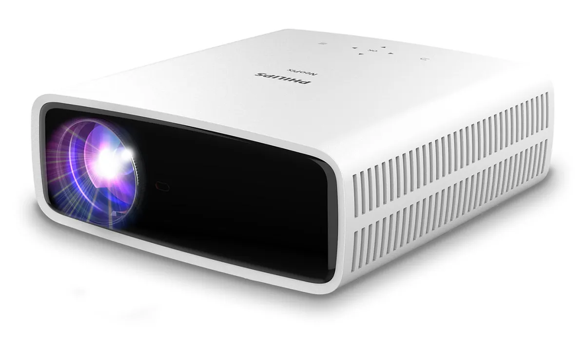 Videoproiector LED Philips NeoPix 750 albastru, rezoluție 1080p cu Wi-Fi și Bluetooth