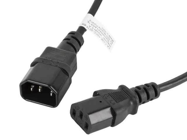 Cablu alimentare IEC C13-C14 1,8 metri negru Lanberg