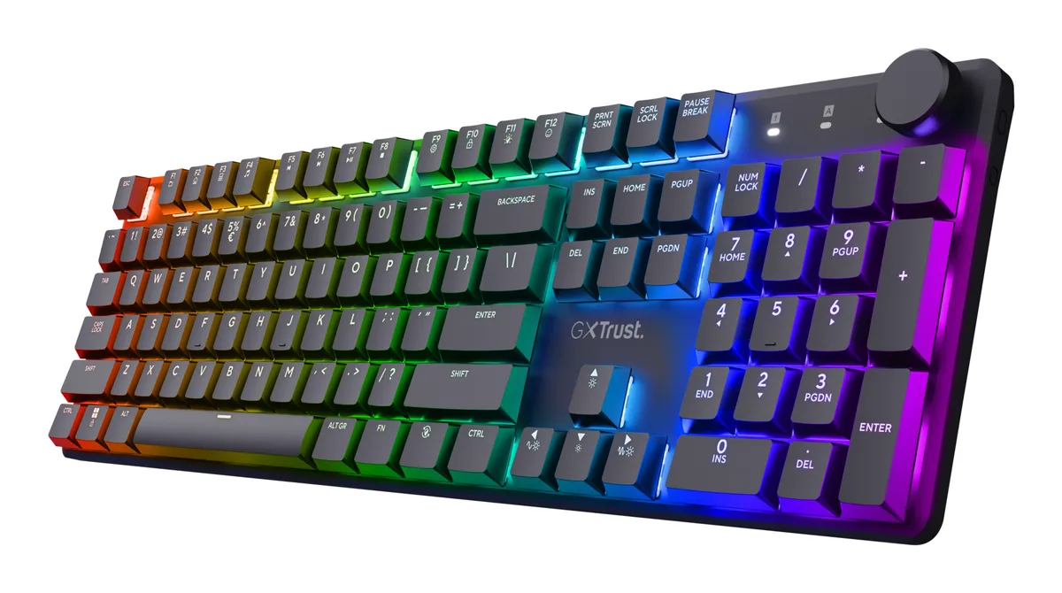 Tastatura mecanică wireless Trust GXT 868 Torix cu iluminare RGB