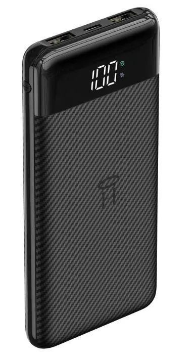 Baterie externă Veger 10000 mAh cu port USB negru