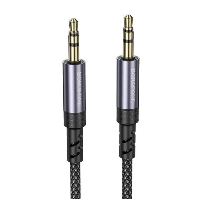 CABLU AUDIO Borofone "BL24", 1 x Jack 3.5mm (T) la 1 x Jack 3.5mm (T), lungime cablu 1m, negru "6941991118968" (timbru verde 0.18 lei)