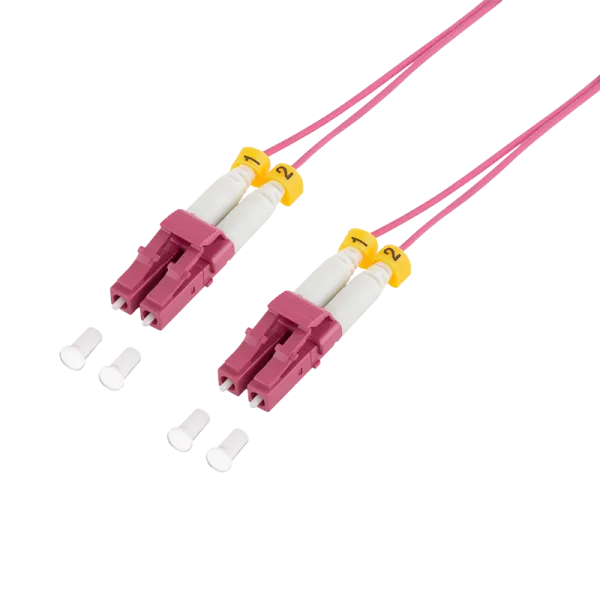 Patch cord fibră optică Logilink OM4 LC/UPC violet 1 metru