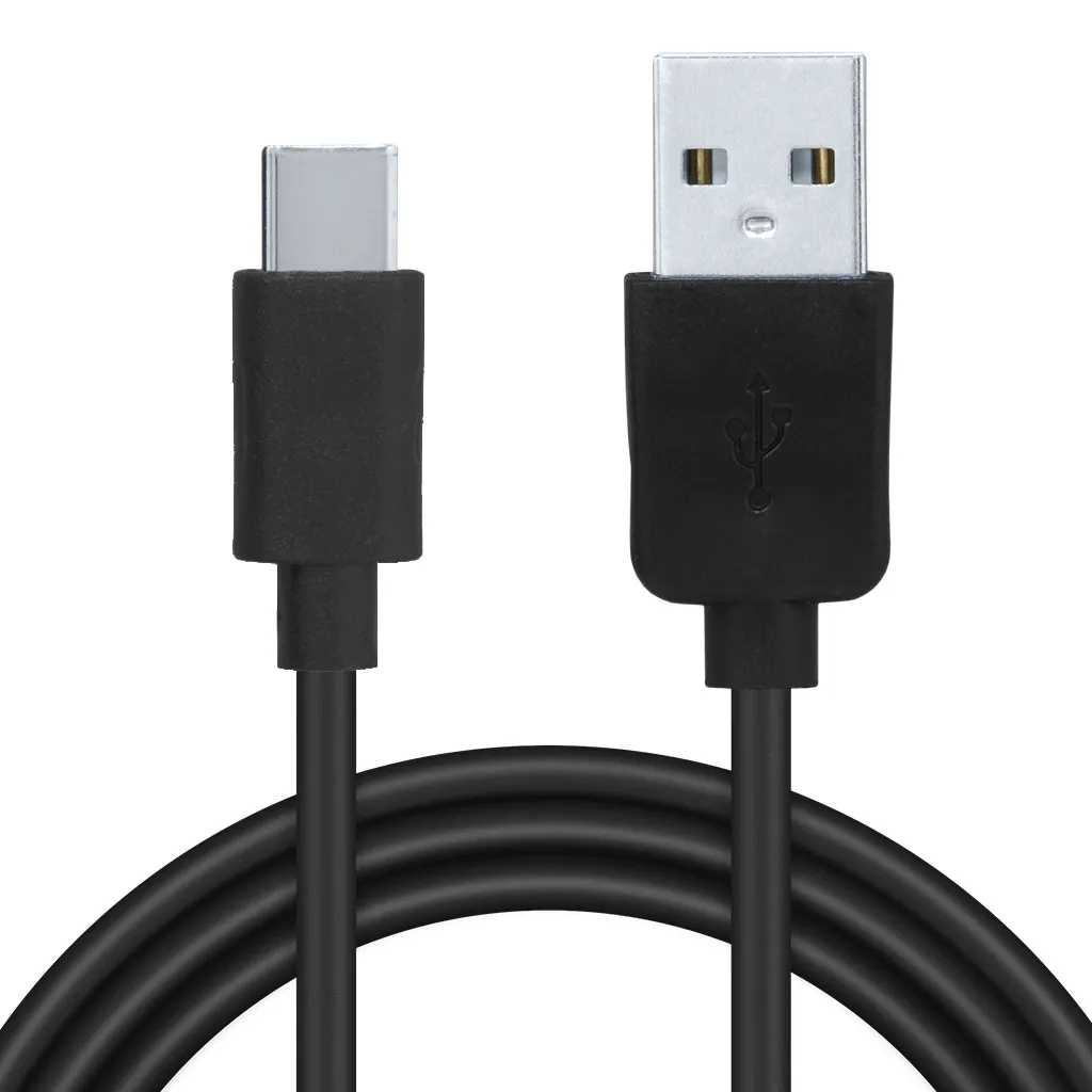Cablu USB-C SPACER 1m negru pentru smartphone, conectare Type-C