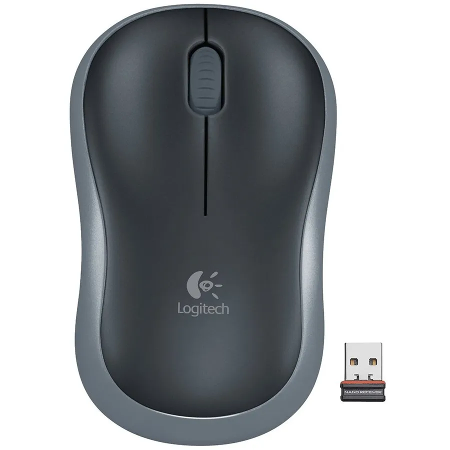 Maus Logitech M185 wireless negru cu receptor USB nano