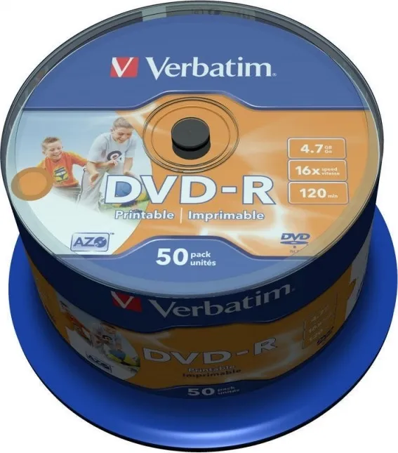 DVD-R Verbatim 4.7GB printabil set 50 buc spindle