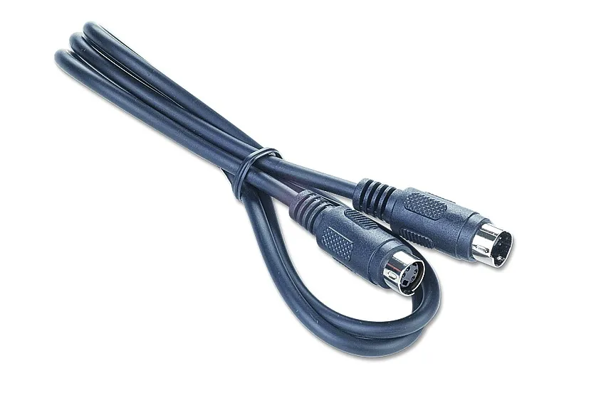 Cablu video S-Video Gembird negru 1.8m cu adaptor profesional