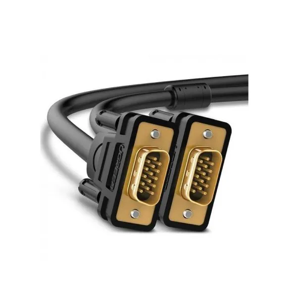 Cablu VGA Ugreen 3 metri ecranat negru cu conectori mama