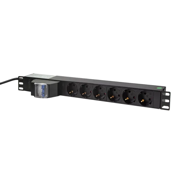 PDU Logilink 1U cu 6 prize Schuko pentru rack 19 inch