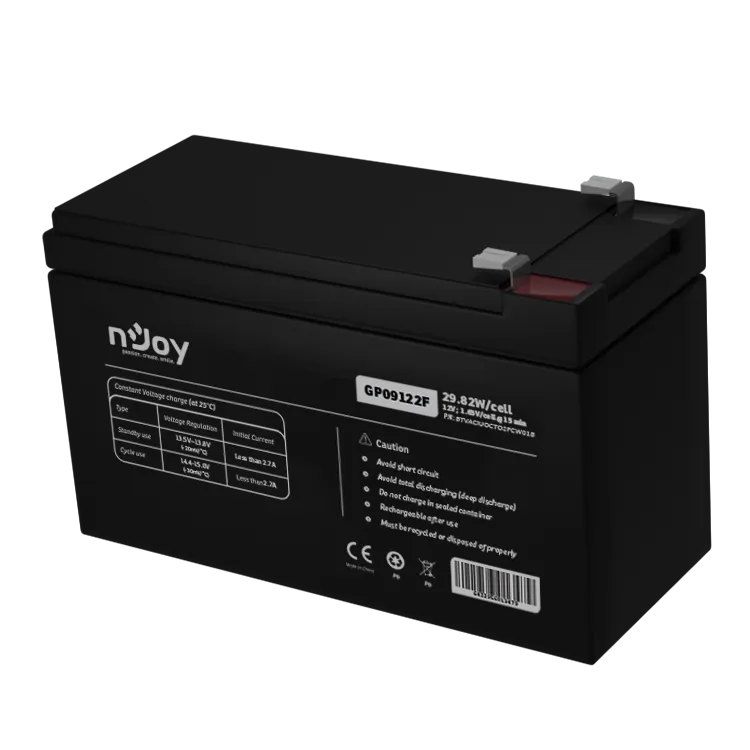 Baterie UPS nJoy 12V 9A cu borne F2 pentru sisteme de alimentare