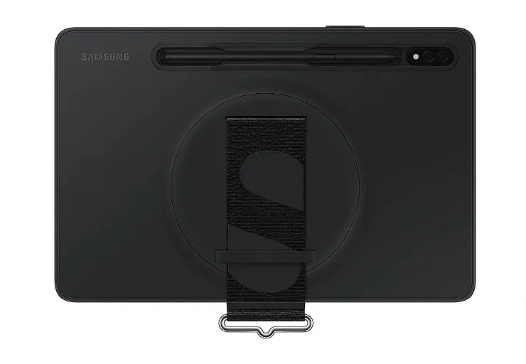Husă Samsung Galaxy Tab S8 S7 neagră cu curea de purtare