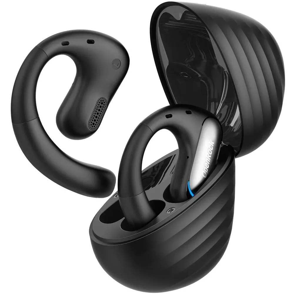 Căști Bluetooth TWS OneOdio OpenRock Pro negru cu carcasă de încărcare