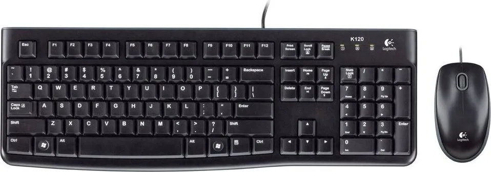 Kit Logitech MK120 negru - tastatură și mouse USB plug and play
