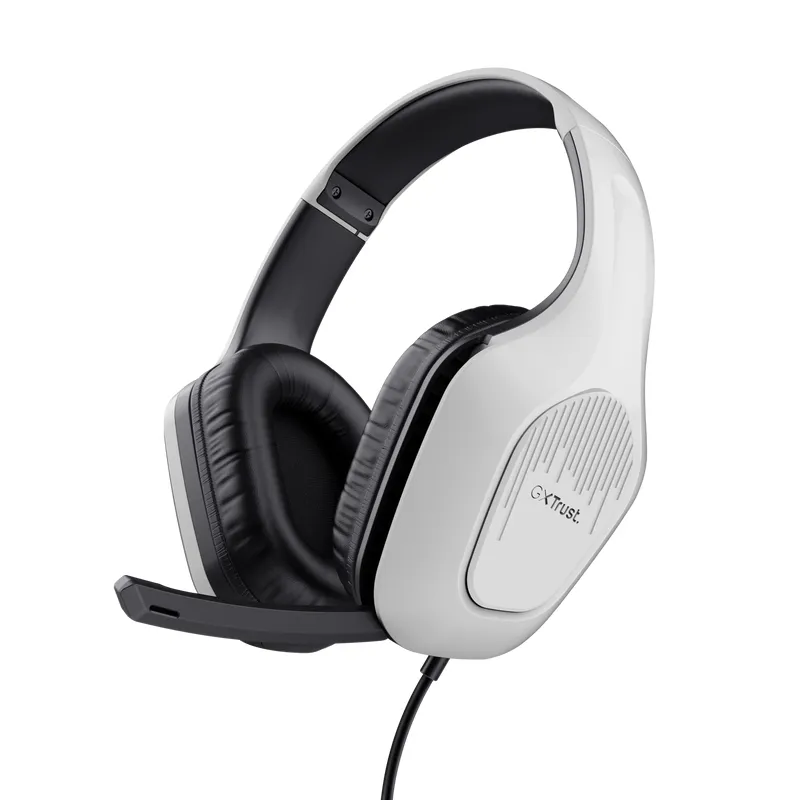 Căști Gaming Trust GXT 415PS ZIROX albe cu microfon detașabil