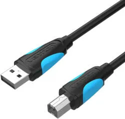 Cablu USB Vention 1m negru USB-A la USB-B pentru imprimantă