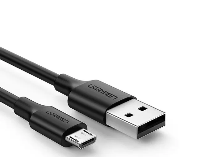 CABLU alimentare si date Ugreen, "US289", Fast Charging Data Cable pt. smartphone, USB la Micro-USB, nickel plating, PVC, 2m, negru "60138" (timbru verde 0.08 lei) - 6957303861385