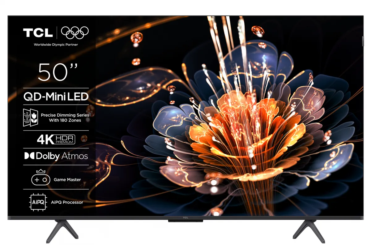 Televizor TCL 50C61KS 4K Mini LED cu ecran Quantum Dot de 126 cm
