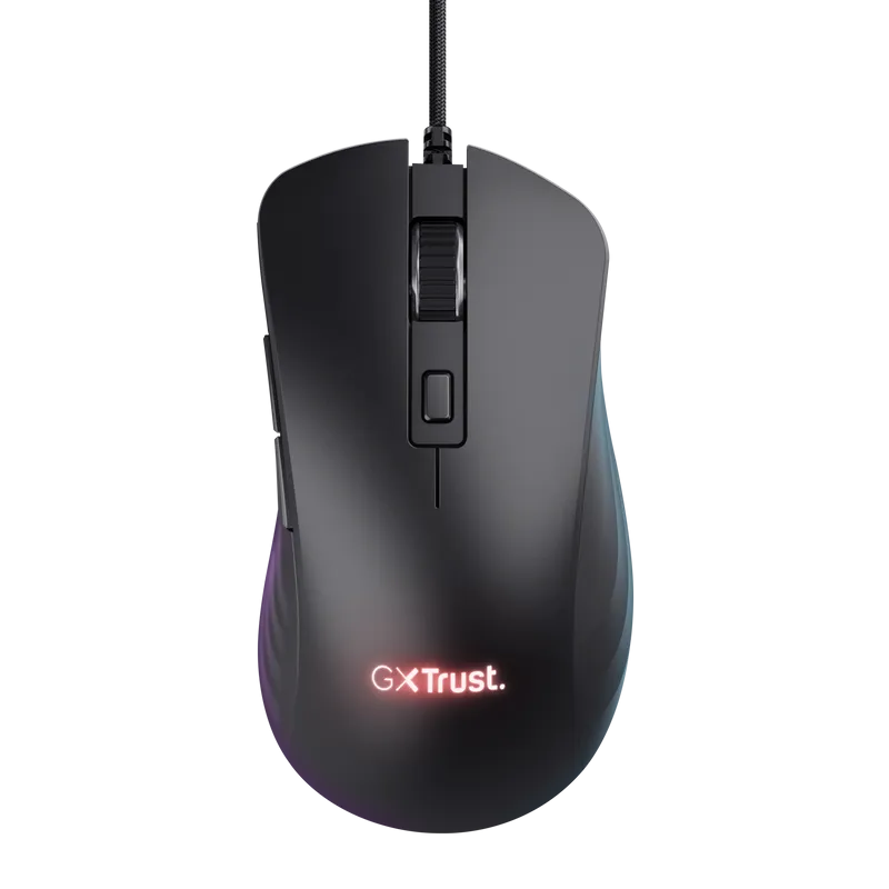 Maus gaming Trust GXT924 YBAR+ negru cu senzor 25600 DPI