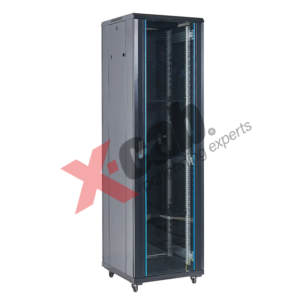 Cabinet metalic rack 19" 18U Xcab S gri, vedere frontală