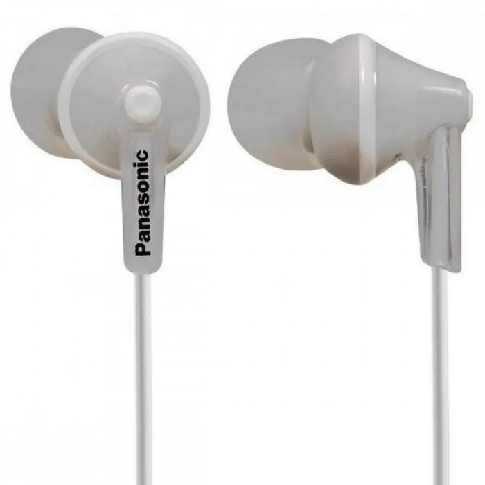 Căști Panasonic RP-HJE125E-W in-ear albe cu trei mărimuri silicon