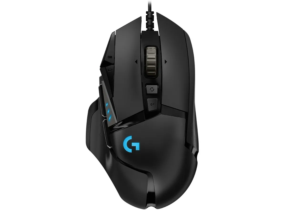 Mouseul gaming Logitech G502 negru cu iluminare RGB