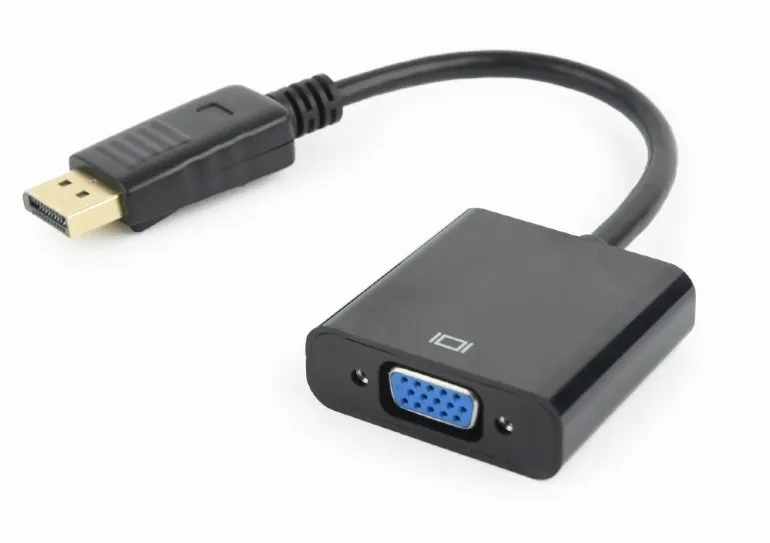 Adaptor video Gembird DisplayPort VGA negru 10cm cu conectori