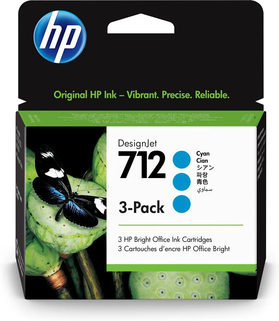 Cartus cyan HP 712 original 29ml pentru imprimante DesignJet